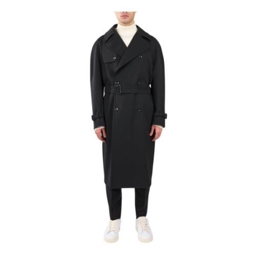 Tagliatore Ull Trenchcoat Black, Herr