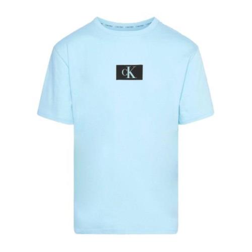 Calvin Klein Grundläggande Bomull T-shirt - Blå Blue, Herr