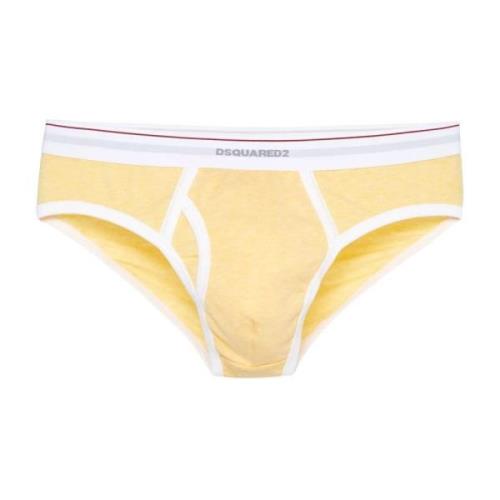 Dsquared2 Gula Logo Briefs Klassisk Modell Yellow, Herr