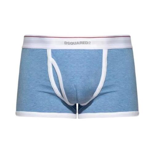 Dsquared2 Ljusblå Boxershorts med Vita Detaljer Blue, Herr