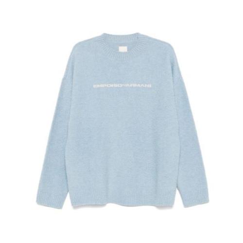 Emporio Armani Stiliga Sweaters Kollektion Blue, Herr