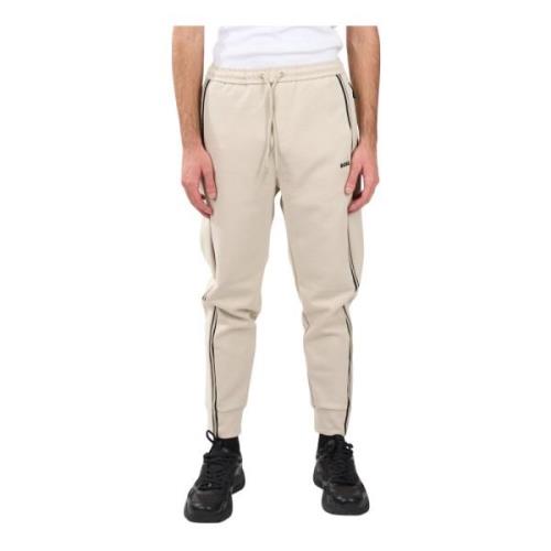 Hugo Boss Fleece Sweatpants med Dragsko i Midjan Beige, Herr