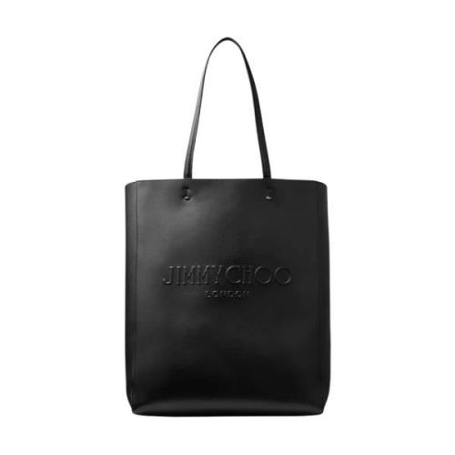 Jimmy Choo Svart Lenny Large Läder Axelväska Black, Dam