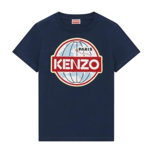 Kenzo Marinblå Grafisk T-shirt Blue, Dam