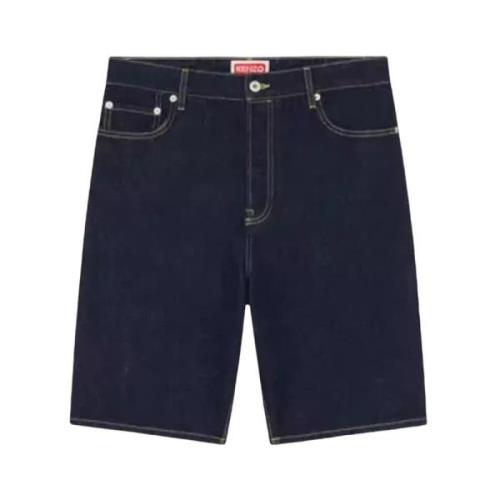 Kenzo Mörka Denim Shorts Skapelser Blue, Herr