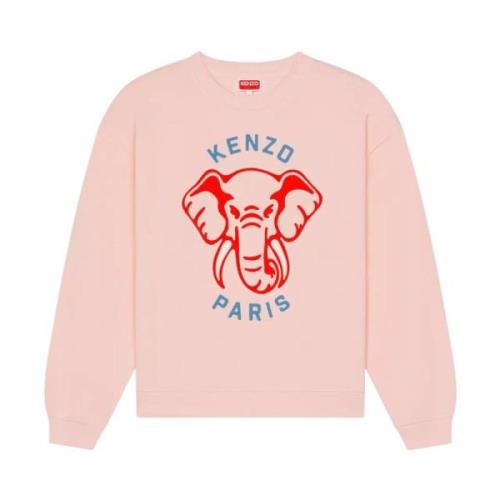 Kenzo Rosa Varsity Jungle Grafisk Sweatshirt Pink, Dam