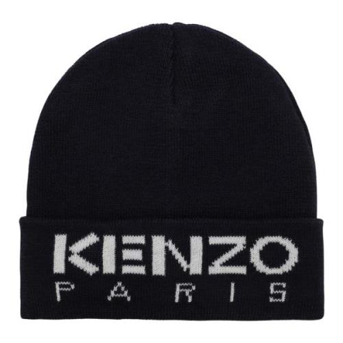 Kenzo Stilig Beanie Mössa Blue, Herr