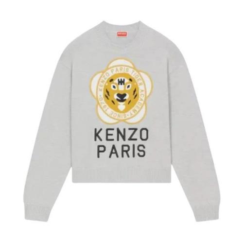 Kenzo Grå Logo Tröja Gray, Dam