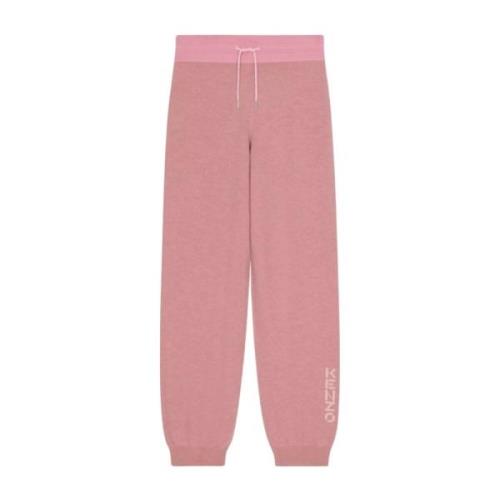 Kenzo Rosa sweatpants med logo Pink, Dam