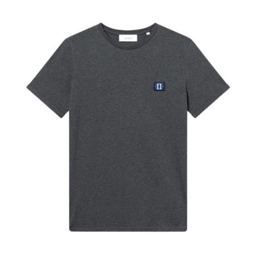 Les Deux Bomull T-shirt med logopatch Gray, Herr