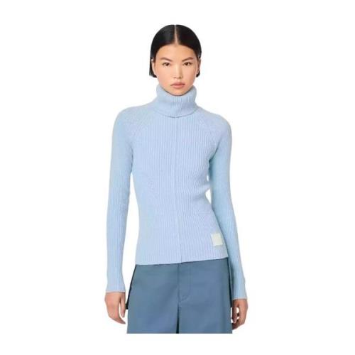 Marc Jacobs Blå Ull Turtleneck Tröja Blue, Dam