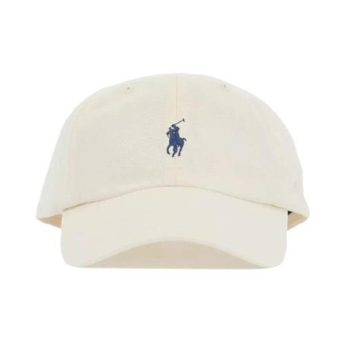 Ralph Lauren Krämig keps med skärm och logotyp White, Dam