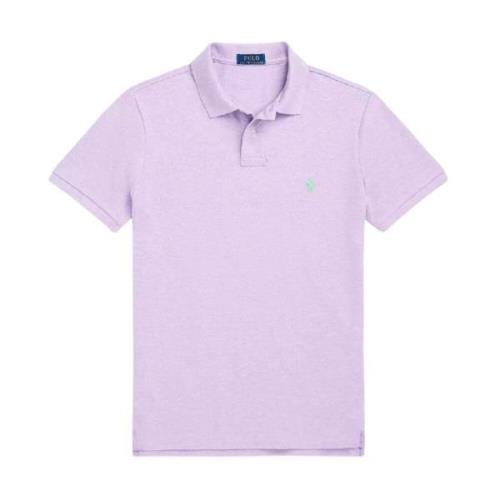 Ralph Lauren Lila polo Custom Slim Fit Pink, Herr