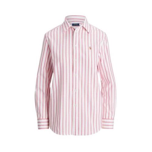 Ralph Lauren Randig Bomullsskjorta - Rosa/Vit Multicolor, Dam