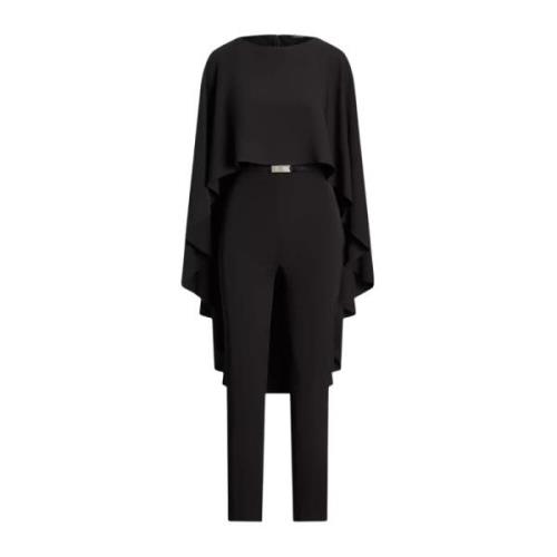 Ralph Lauren Svart jumpsuit med bälte Black, Dam