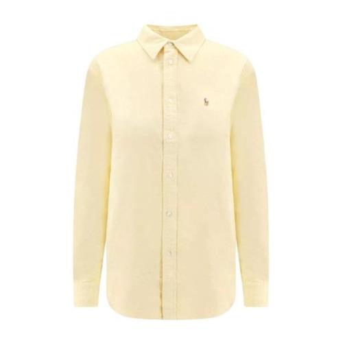 Ralph Lauren Gul Oxford-skjorta med logotyp Yellow, Dam