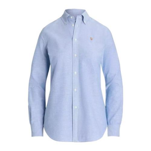 Ralph Lauren Bomullsskjorta Stretch Slim Fit Blue, Dam