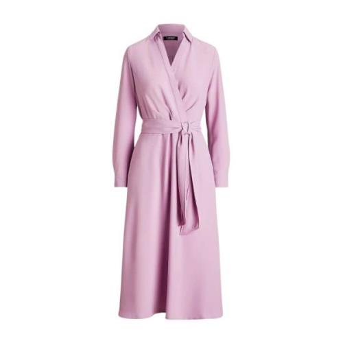 Ralph Lauren Lila midi klänning med band Pink, Dam