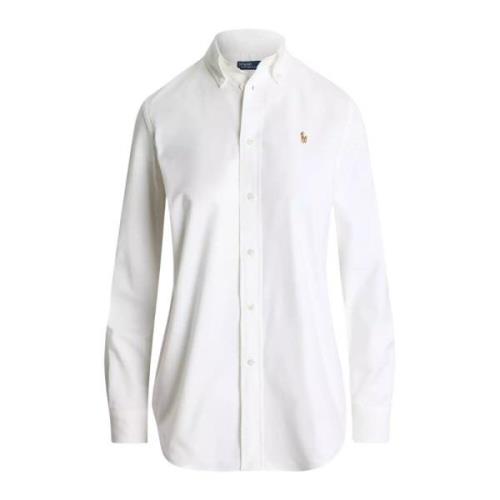 Ralph Lauren Bomullsskjorta Stretch Slim Fit White, Dam