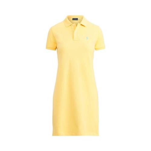 Ralph Lauren Bomull Polo Klänning - Gul Yellow, Dam