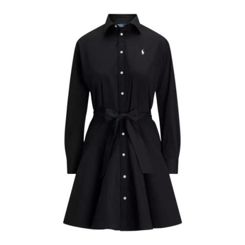 Ralph Lauren Bomullsskjorta miniklänning Black, Dam