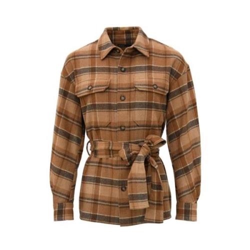 Ralph Lauren Brun Ullskjorta Brown, Dam