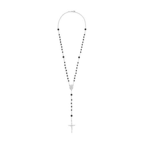 Dolce & Gabbana Mässingsrosary med Naturstenar Gray, Dam