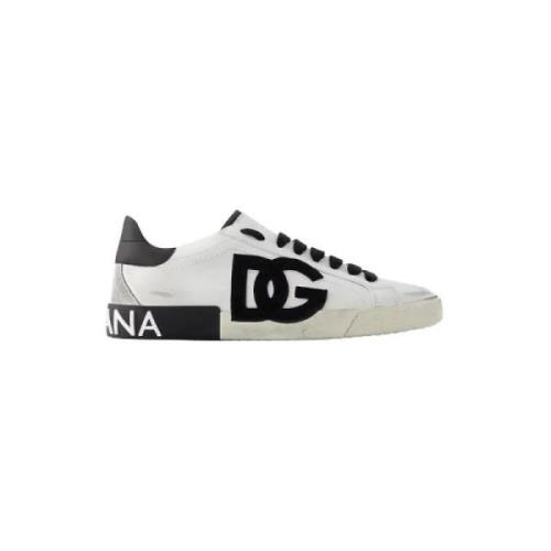 Dolce & Gabbana Laeder sneakers White, Herr