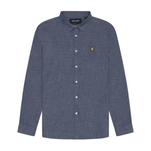 Lyle & Scott LS Vävda Skjortor Chambray Skjorta Blue, Herr