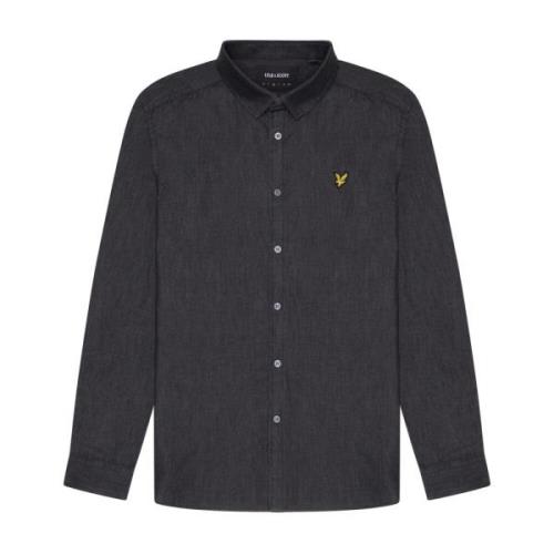 Lyle & Scott LS Vävda Skjortor Chambray Skjorta Black, Herr