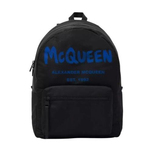 Alexander McQueen Svart Logoväska Black, Unisex