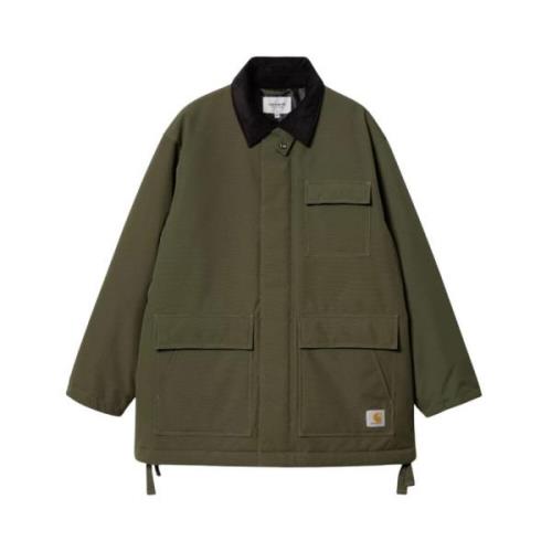 Carhartt Wip Nylonjacka med corduroykrage Green, Herr