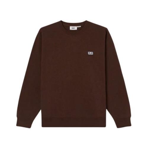 Obey Etablerade Works Eyes Crew Fleece Brown, Herr