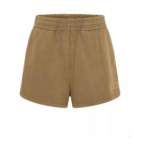 One Teaspoon High Waist Bomullsshorts Hustle Beige, Dam