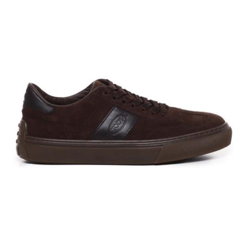 Tod's Sneakers i mocka med gummidetalj Brown, Herr