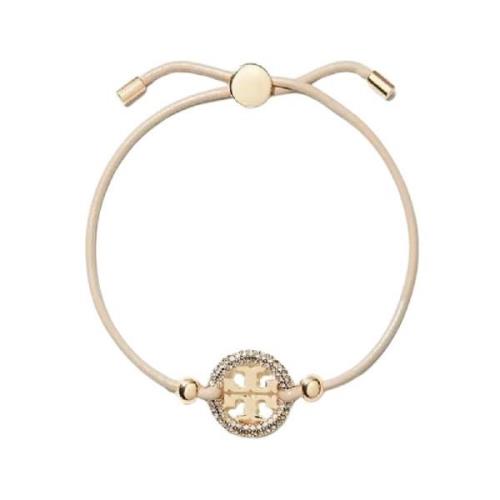 Tory Burch Rosa Logobracelet med Kristaller Yellow, Dam