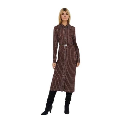 Tory Burch Grafiskt Tryck Maxi Klänning Brown, Dam