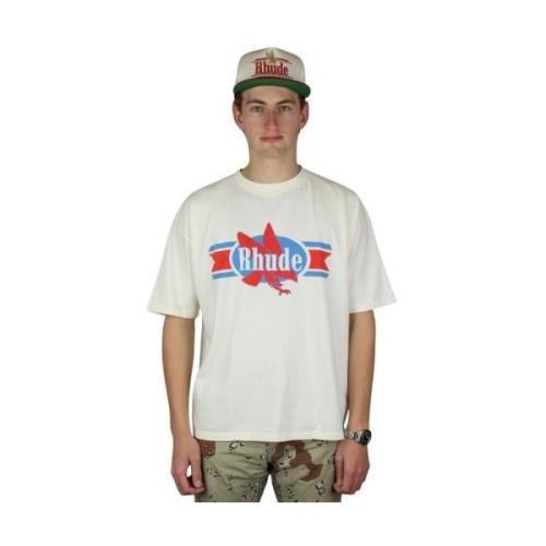 Rhude Chevron Eagle Tee Vintage White White, Herr