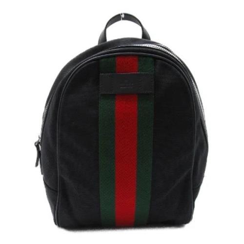 Gucci Vintage Pre-owned Canvas ryggsckar Black, Dam