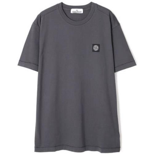 Stone Island Urban Chest Logo T-shirt i kol Gray, Herr