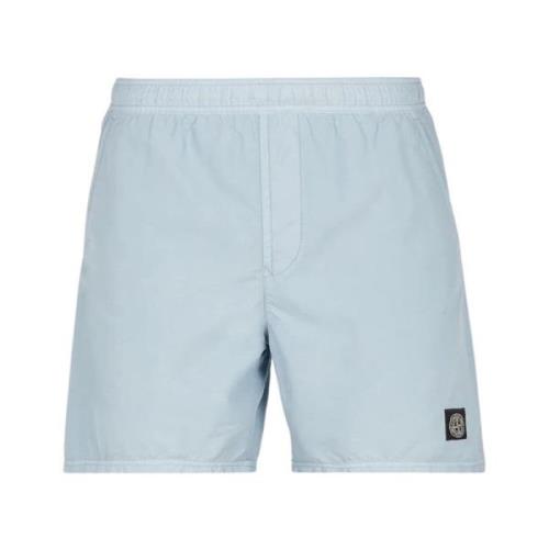 Stone Island Kompass Logo Badshorts 'Himmelblå' Blue, Herr