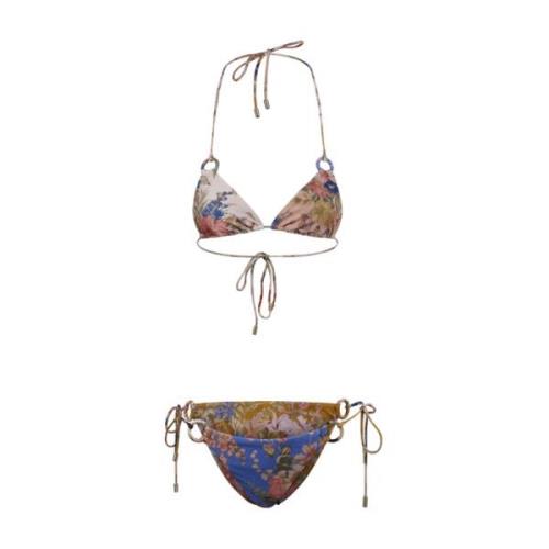 Zimmermann Spliced Ring Tie Bikini Multicolor, Dam