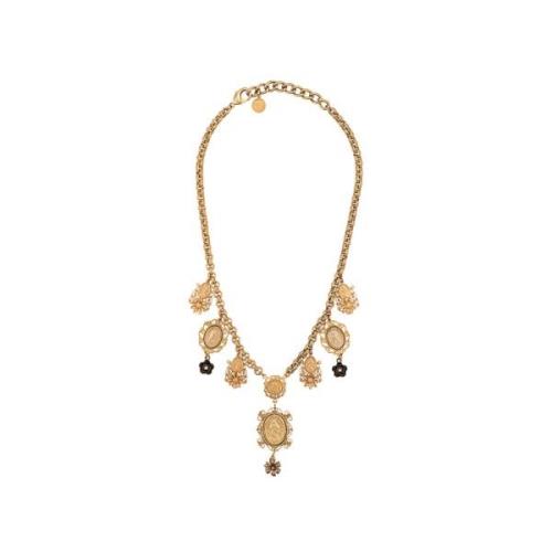 Dolce & Gabbana Elegant Halsband med Unik Design Brown, Dam