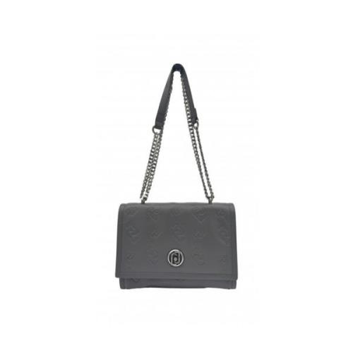 Liu Jo Stilig Crossbody-väska med Metalllogo Gray, Dam