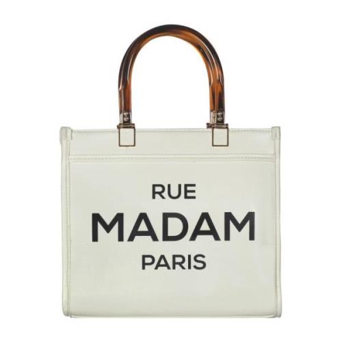 Rue Madam Vit Mini Toteväska Beige, Dam