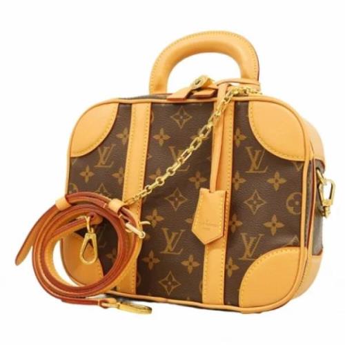 Louis Vuitton Vintage Pre-owned Tyg axelremsvskor Brown, Dam