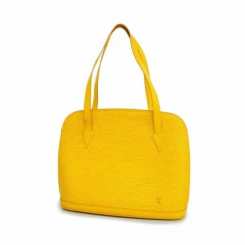 Louis Vuitton Vintage Pre-owned Tyg axelremsvskor Yellow, Dam