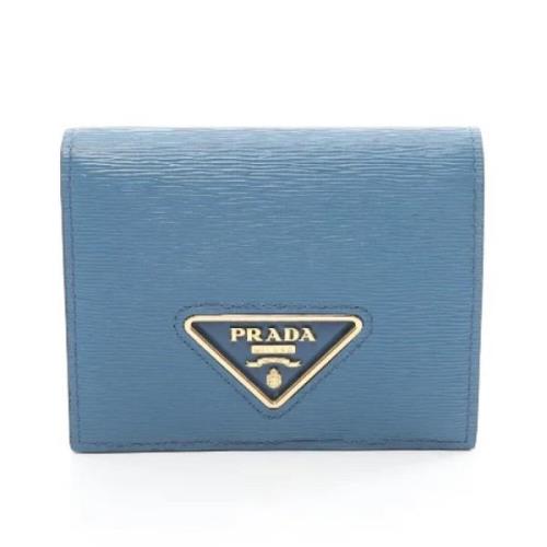 Prada Vintage Pre-owned Laeder plnbcker Blue, Dam