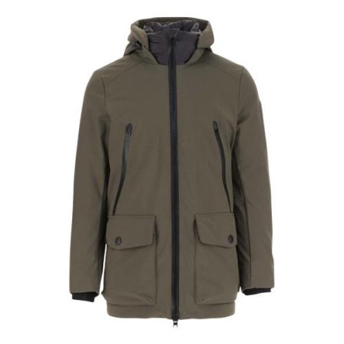 Woolrich Tech Softshell Huva Dunjacka Grön Green, Herr