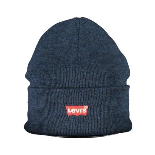 Levi's Blå Akryl Mössa med Broderad Logotyp Blue, Unisex